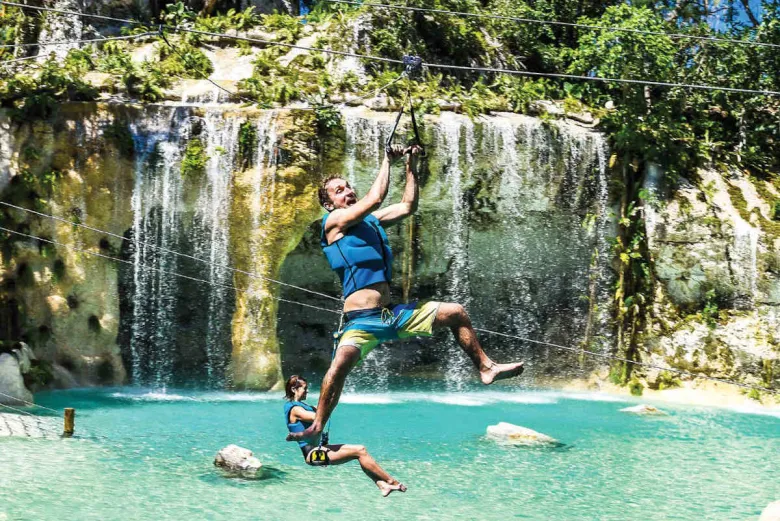 Enjoying Zipline Scape Park