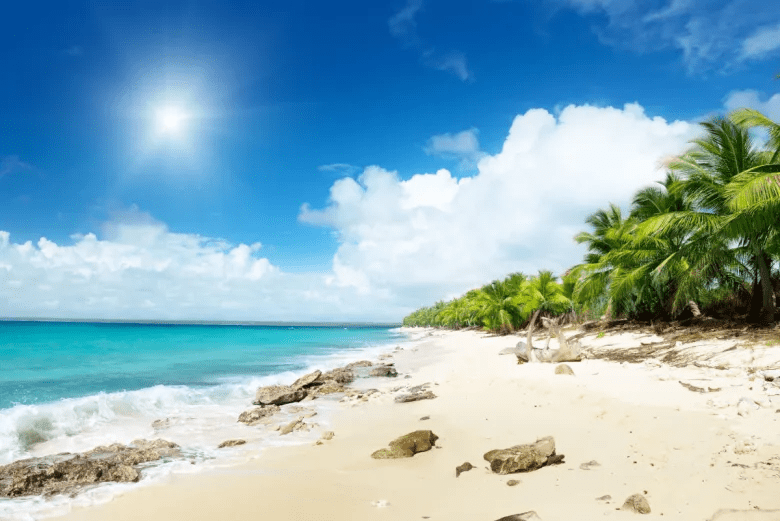 Beach view Catalina Island, Dominican Republic.