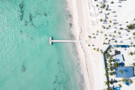Aerial view Juanillo Beach
